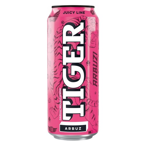 Tiger Juicy Line gazowany napój owocowy o smaku arbuza 500 ml Tiger Juicy Line gazowany napój owocowy o smaku arbuza 500 ml