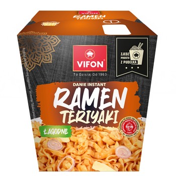 Lunch box ramen teriyaki z nudlami o smaku kurczaka (łagodny )85 g vifon Lunch box ramen teriyaki z nudlami o smaku kurczaka (łagodny )85 g vifon