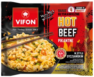 Danie hot beef o smaku wołowiny z pieprzem seczuańskim (ostre) 90 g vifon