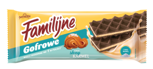 Wafle familijne gofrowe o smaku słony karmel 140 g