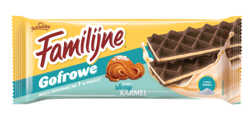 Wafle familijne gofrowe o smaku słony karmel 140 g