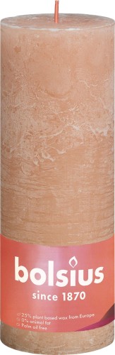 Bolsius Świeca pieńkowa rustic 190/68 Shine mglisty róż Bolsius Świeca pieńkowa rustic 190/68 Shine mglisty róż