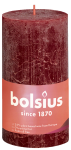 Bolsius Świeca pieńkowa rustic 130/68 Shine aksamitna czerwień