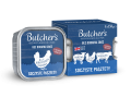 Butcher's Original Soczyste pasztety, karma dla psa, mix smaków z wątróbką lub nerkami, pasztety 4x600 g