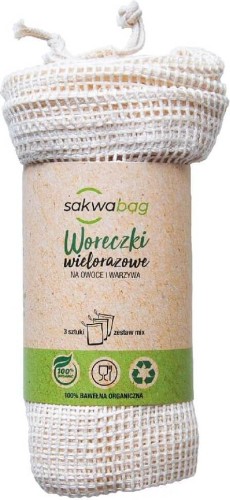 Woreczki wielorazowe rozmiar 25x30 zestaw 3 szt Woreczki wielorazowe rozmiar 25x30 zestaw 3 szt