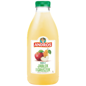 Andros Sok z jabłek i gruszek, z witaminą C 1 l