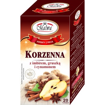 Malwa Herbatka owocowo-ziołowa korzenna z imbirem gruszką i cynamonem 20 x 2g 662275_0_1746747665609.jpg