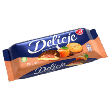 Delicje szampańskie morelowe 147 g Delicje szampańskie morelowe 147g
