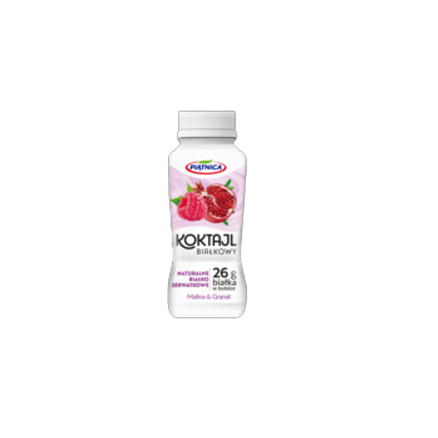 Koktajl z białkiem serwatkowym malina i granat Piątnica 250 ml Koktajl z białkiem serwatkowym malina i granat Piątnica 250ml