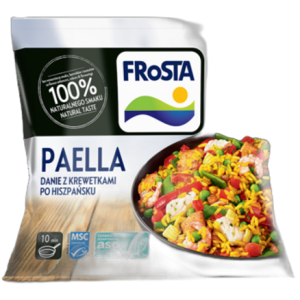 Mrożone Danie z krewetkami po hiszpańsku Frosta 400 g