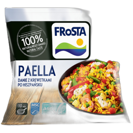 Mrożone Danie z krewetkami po hiszpańsku Frosta 400 g Mrożone Danie z krewetkami po hiszpańsku Frosta 400g