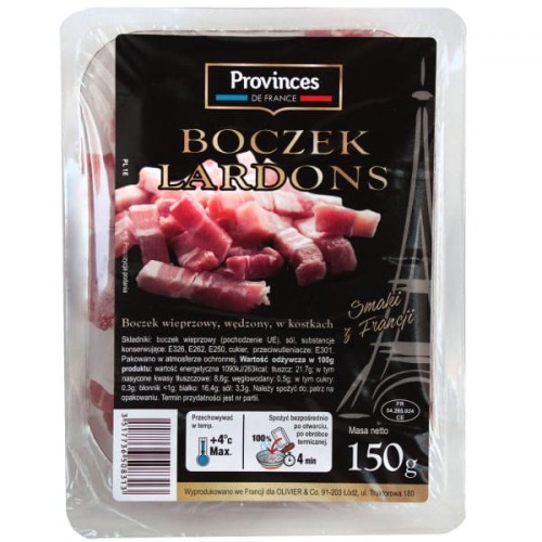 Boczek Lardons kostka Provinces de France 150 g 3517736508313.jpg