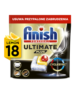 FINISH Kapsułki do zmywarki Ultimate Plus lemon 18 tabletek