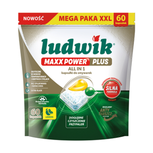Ludwik Maxx Power Plus kapsułki do zmywarek 60 szt. lemon 1768523781716-49324-3-pz81g.png
