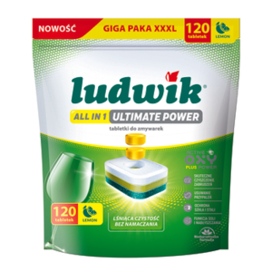 Ludwik tabletki do zmywarek all in 1 Ultimate Power 120 szt. lemon