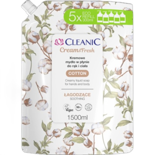 Cleanic kremowe mydło do rąk i ciała łagodzące COTTON 1500ml e82c2eeb97133680e430f5fa8481efea.jpg