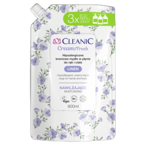 Cleanic hipoalergiczne kremowe mydło do rąk i ciała LINEN 900ml 97bd404ac39097aaab63eb0cc1f2aafe.jpg
