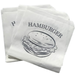 Torebka fast food hamburger l, powlekane opakowanie 250 sztuk, green heaven