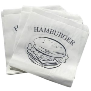 Torebka fast food hamburger l, powlekane opakowanie 250 sztuk, green heaven