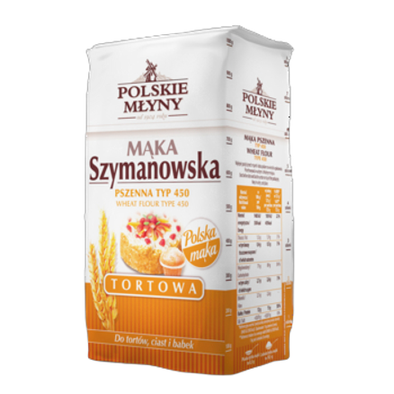 Mąka pszenna Szymanowska tortowa Polskie Młyny 1 kg Mąka pszenna Szymanowska tortowa Polskie Młyny 1kg