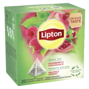 lipton herbata zielona aromatyzowana malina granat 28 g (20 torebek)