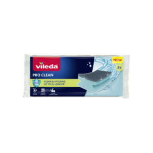 Zmywak profilowany z enzymami Vileda Pro Clean 3 szt.