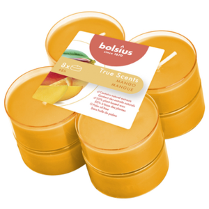 Bolsius Świece zapachowe maxi light 8 szt True Scents Mango