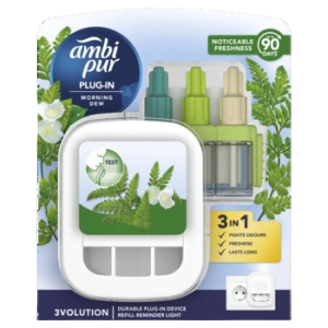 Ambi Pur 3Volution Elektryczny odświeżacz powietrza, zestaw startowy, Morning Dew 20 ml