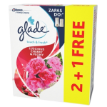 Odświeżacz powietrza Glade TOUCH&FRESH lucious cherry&peony zapas 2+1 3x10ml