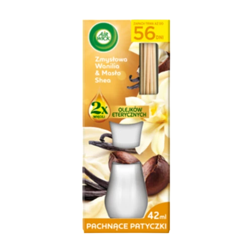 Air Wick Patyczki zapachowe Aromatyczna Wanilia i Masło Shea 42 ml 4e93273e62cf540fcd0bb51b08aac558.png