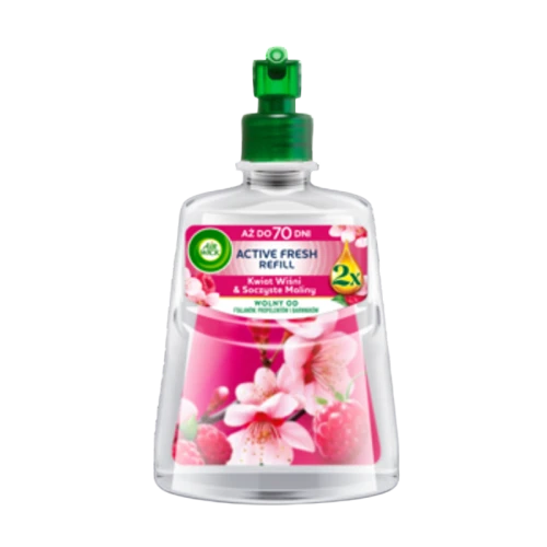Air Wick Odświeżacz powietrza Active Fresh Kwiat Wiśni i Soczyste Maliny Wkład 228 ml 38959364bac316ce48e1777b81254081.png