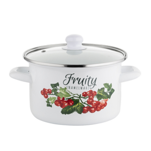 Garnek emaliowany prosty kalina Z/P 18cm 2,65L Florina