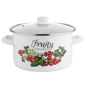 Garnek emaliowany prosty kalina Z/P 22CM 4,8L Florina