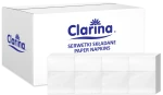 Serwetki dyspenserowe białe 1/4 17x17cm 400 sztuk Clarina