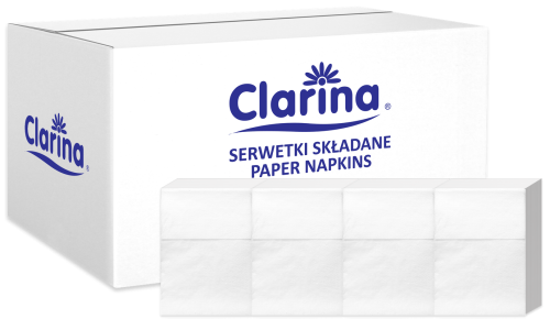 Serwetki dyspenserowe białe 1/4 17x17cm 400 sztuk Clarina 1768521884961-45743-3-krdp7l.png