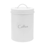 Puszka metalowa z reliefem prążki 11x11x15 cm dekoracja Coffee Altom Design