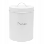 Puszka metalowa z reliefem prążki 13,5x17 cm dekoracja Biscuit Altom Design