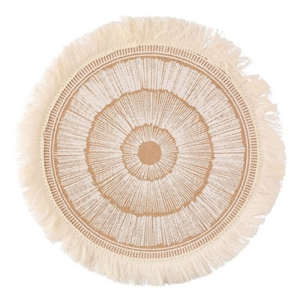 Mata stołowa jutowa z frędzlami 38 cm dekoracja boho Altom Design