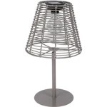 Lampa solarna metalowa wysokość 33cm, szara