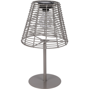 Lampa solarna metalowa wysokość 33cm, szara