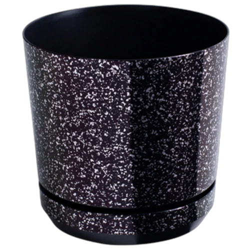 Doniczka DEKOR 16 cm z podstawkiem czarny marmur 1768518498784-39864-3-id2kbj.png