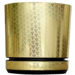 OK Doniczka DEKOR 16 cm z podstawką złoty artdeco