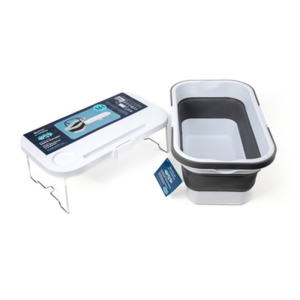 Kosz piknikowy 2w1 składany z pokrywką i stolikiem Platinet, PCP16WG