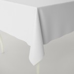 Obrus poliestrowy rozmiar 140x220 cm kolor biały