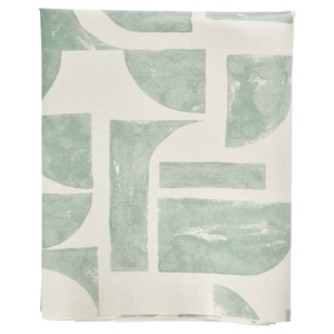 Obrus z ceraty Manu 130x160 cm biało-zielony