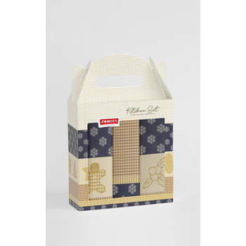 Komplet kuchenny CIASTEK, 3 ściereczki 50x70cm kolor granatowo-beżowy 16998726_0_1736499384632.jpg