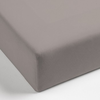 Prześcieradło bawełniane z gumką 90x200x30 cm jasno szare 40517641_0_1736679663662.jpg