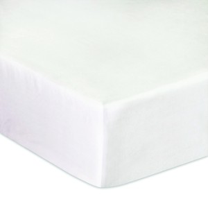 Prześcieradło satynowe z gumką rozmiar 180x200 cm kolor biały