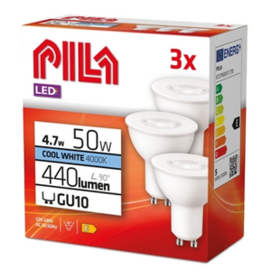 Żarówka LED PILA GU10 4,7W barwa zimna 3 szt