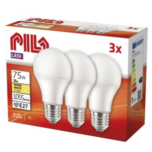 Żarówka LED PILA E27 10W barwa ciepła 3szt